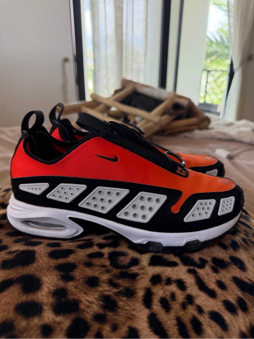 Nike Kids Orange and Black Slip-On Trainer Sneakers